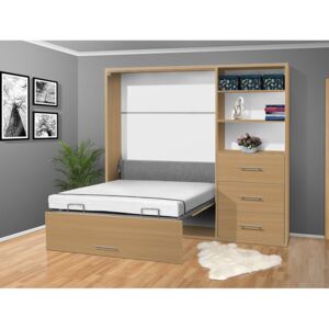 Nabytekmorava Výklopná postel VS 2054 P - 200x140 cm barva lamina: Buk 381, nosnost postele: standardní nosnost