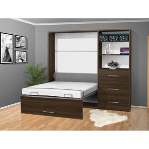 Nabytekmorava Výklopná postel VS 2054 P - 200x140 cm barva lamina: Ořech 729, nosnost postele: standardní nosnost
