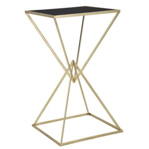 Barový stolek Mauro Ferretti Pyrmo 60x60x105 cm, zlatá/černá