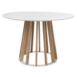 Stůl Vertical 100 cm bílý, 100 x 100 cm, bílá , dřevo