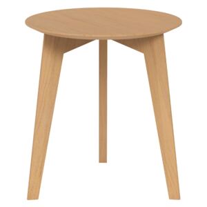 S.O.U.L Kulatý stolek Malcolm, Ø50 cm, dřevo Rozměr: Ø 50x55 cm, Deska: Ořech (dřevo), Báze (rám+nohy): Ořech (dřevo)