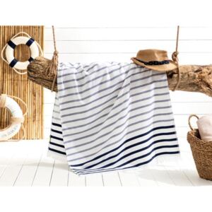 Plážová osuška bavlna 75x150 cm Marine Dobby Barva: Modrá