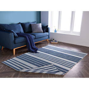 MERADISO® MERADISO® Oboustranný koberec, 150 x 200 cm (pruhy/modrá)