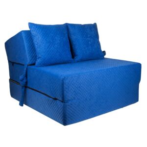 Rozkládací křeslo - matrace pro hosty Comfort světle modré 70x200x15 cm