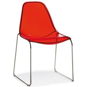 PEDRALI - Židle DAY DREAM 401 DS - transparentní červená