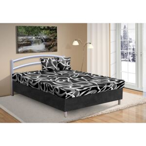 Nabytekmorava Čalouněná postel s úložným prostorem Andre 140x200cm Barva: černá/Mega 001černá
