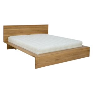 Drewmax Dřevěná postel LK300 140x200 dub masiv kakao