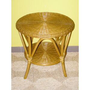 Ratanový obývací stolek - světlý