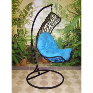 Závěsné relaxační křeslo DIANA - modrý sedák