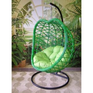 Závěsné relaxační křeslo APPLE - zelený sedák