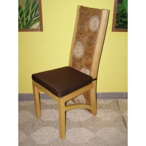 Jídelní židle CAUCEDOS - borovice - banánový list