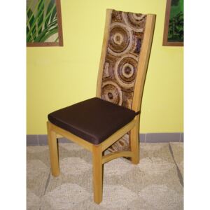 Jídelní židle HAIFA - borovice - banánový list