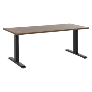 Manuálně nastavitelný psací stůl 160x70 cm hnědý-černý UPLIFT II