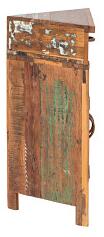 Rohová spodní skříňka do koupelny Gautama z recyklovaného dřeva