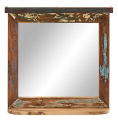 Zrcadlo s poličkou Gautama z recyklovaného dřeva