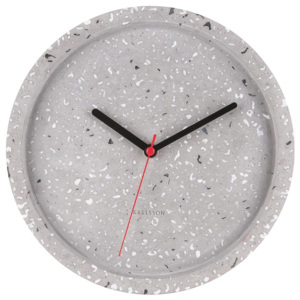 KARLSSON Nástěnné šedé kameninové hodiny Tom Tarazzo, Vemzu