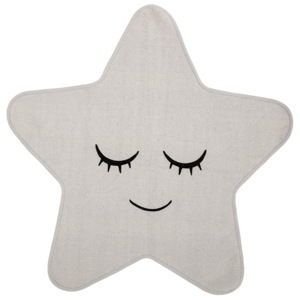 Bloomingville Bavlněný koberec Hvězda, bílá, 100cm