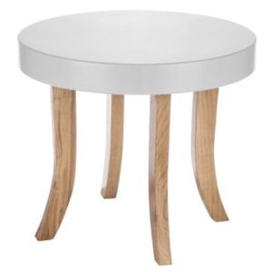 Luxusní bílý stolek kulatý