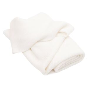 Pletená bambusová deka pro děti - White