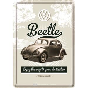 Nostalgic Art Plechová pohlednice - VW Beetle (Enjoy the Way to Yors Destination)