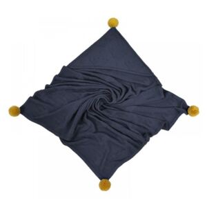 Designová bambusová deka - Tmavě šedá