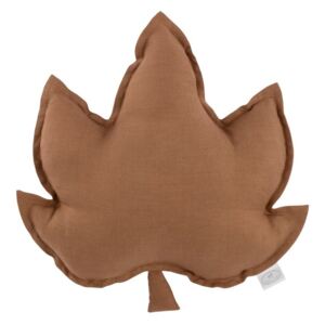 Lněný polštář list Pure Nature - Chocolate