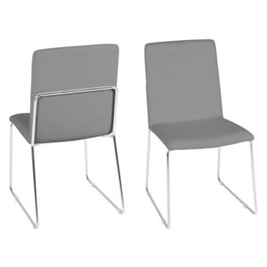 Židle Kitos šedá/chromovaná