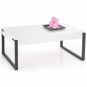 Konferenční stolek Halmar Capri, práškovaná ocel / laminovaná MDF, bílá