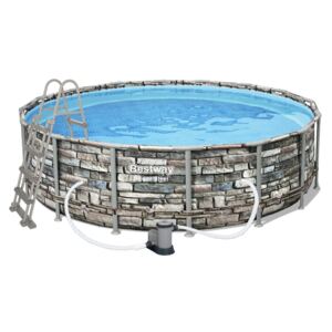 Bazén Bestway Power Steel Stone 4,88 x 1,22 m | s filtrací a příslušenstvím