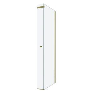 Mexen OMEGA sprchová stěna 80x190cm, zlatý profil / čiré sklo, 820-080-000-50-00