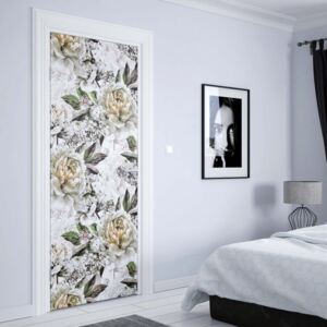 GLIX Fototapeta na dveře - Vintage Floral Pattern | 91x211 cm