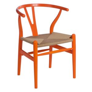Dřevěná židle Vidja, oranžová (Dřevěná židle Vidja, oranžová, do 2 týdnů)