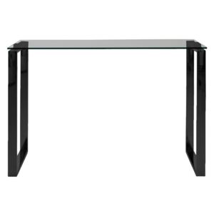 Jídelní / odkládací stůl Tracy, 110 cm, kouřové sklo/černá (Jídelní / odkládací stůl Tracy, 110 cm, kouřové sklo/černá, Jídelní stoly)