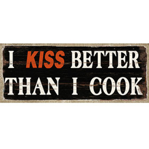 Autronic Obraz s nápisem:"Líbám lépe než vařím"