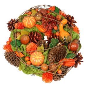 Věnec podzimní dekorační, 26 cm