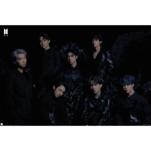 Plakát, Obraz - BTS - Black Wings, (91.5 x 61 cm)