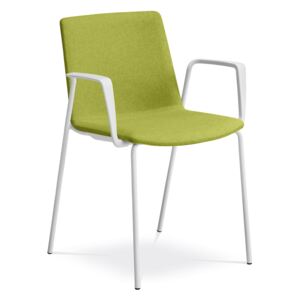Konferenční židle SKY FRESH 055-N0/BR-N0, bílá kostra, bílé područky
