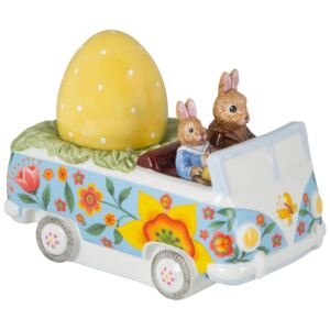VILLEROY & BOCH Bunny Tales velikonoční dekorace, zajíčci řídí minibus, Villeroy & Boch