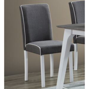 Měkká jídelní židle s čalouněním z látky v šedé barvě KN1218