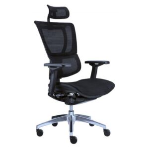 Kancelářská ergonomická židle JOO SÍŤOVANÁ - černá, nosnost 130 kg