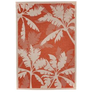 Oranžový vysoce odolný koberec vhodný do exteriéru Webtappeti Palms, 160 x 230 cm