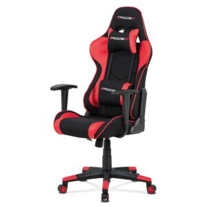 Herní židle ERACER V608 — černá/červená, nosnost 130 kg