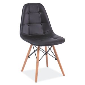 Jídelní židle - AXEL, ekokůže, různé barvy na výběr Čalounění: černá (ekokůže)