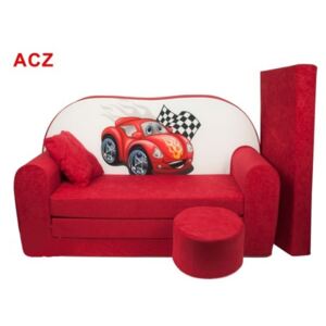 Svět mimi Detská sedacia rozkladacia súprava červené auto ACZ