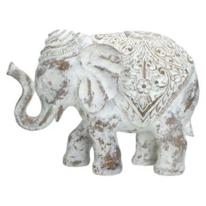 Bílý slon s ornamenty