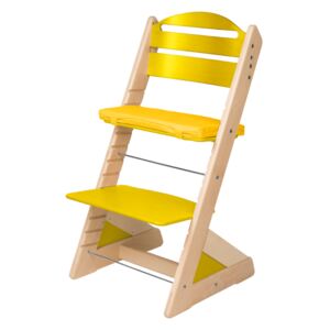 Dětská rostoucí židle Jitro Plus přírodní - žlutá