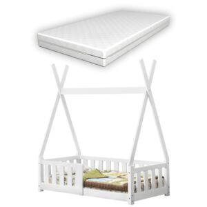 [en.casa] Dětská postel AAKB-8689 s matrací a roštem