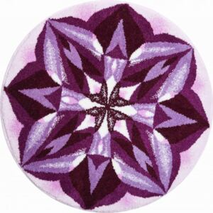 Koupelnová předložka Grund Mandala - Smysluplnost fialová Typ: 60x60 cm kruh