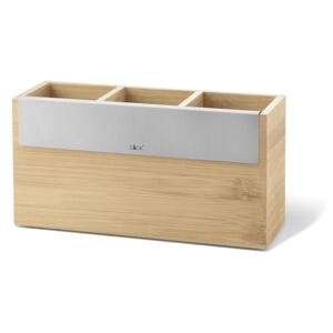 Box na kuchyňské pomůcky z bambusu, 3 přihrádky ZACK