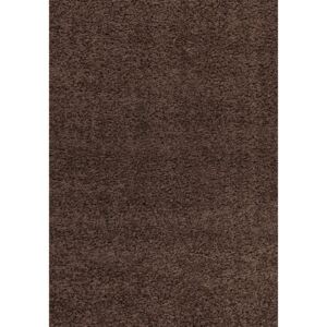 Chlupatý kusový koberec Dream Shaggy 4000 hnědý Typ: 80x150 cm